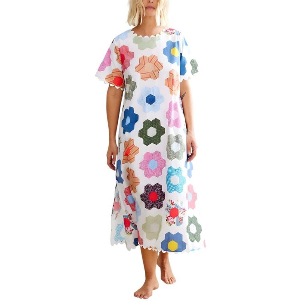 Esea Womens  Linen-Blend Midi Dress